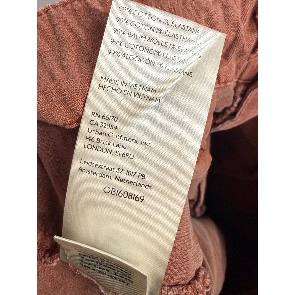 Free People Bay Breakers Corduroy Cargo Pants Womens XL Terracotta Drop Baggy - Picture 13 of 14